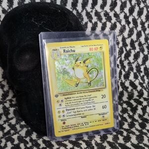 Holo German Raichu Pokémon Card in Protective Case